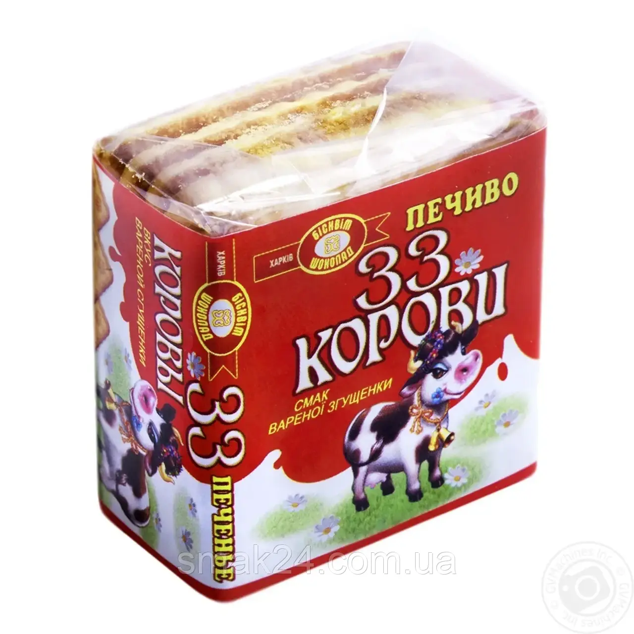 Печенье вкус вареной сгущенки 33 Коровы Бисквит-Шоколад 55 г, цена 6.94 ...