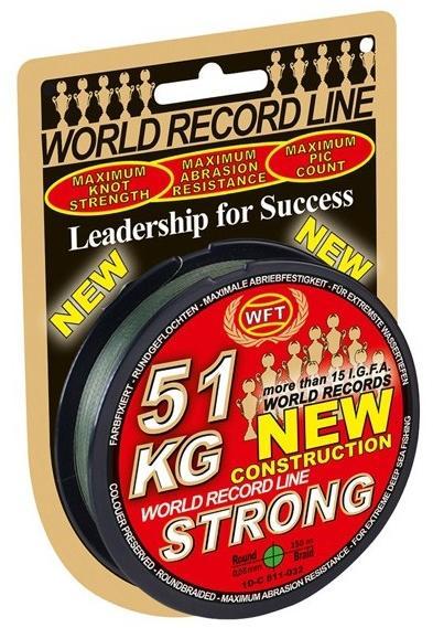 Шнур WFT KG Strong Green Round Braid 300м 0.18мм 22кг