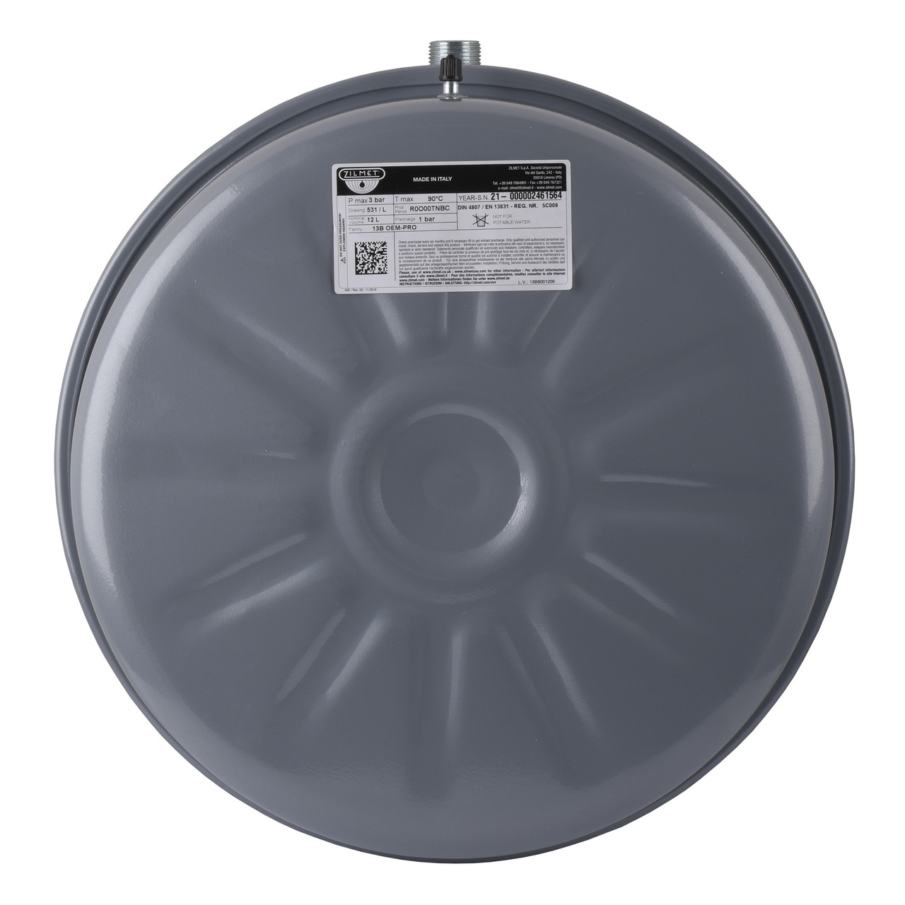 Бак Zilmet oem-pro для монтажу в котли плоский Арт. 531 12л. 3bar рифлений ( 13B6001208 ) (000001511), фото 1