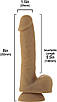 Фалоїмітатор ADDICTION — ANDREW — 8" Bendable Silicone Dong — Caramel, фото 3