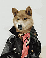 Картина по номерам Собака Стильный пес @rocky.and.rudy Картины в цифрах на холсте красками с номерами 40*50см