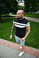 Комплект мужской футболка + шорты Линия. Цвет белый