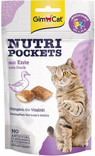 Витаминные лакомства Gimborn GimCat Nutri Pockets для кошек Утка + Мультивитамин 60 г