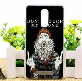 Силіконовий чохол для Xiaomi Redmi Note 3 накладка на бампер з малюнком don't touch