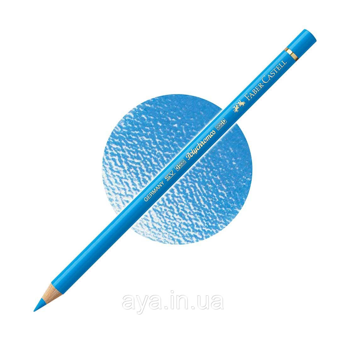 Кольоровий олівець Faber-Castell Polychromos, Середньо-фталоціаніновий синій №152 (Middle Phthalo Blue)