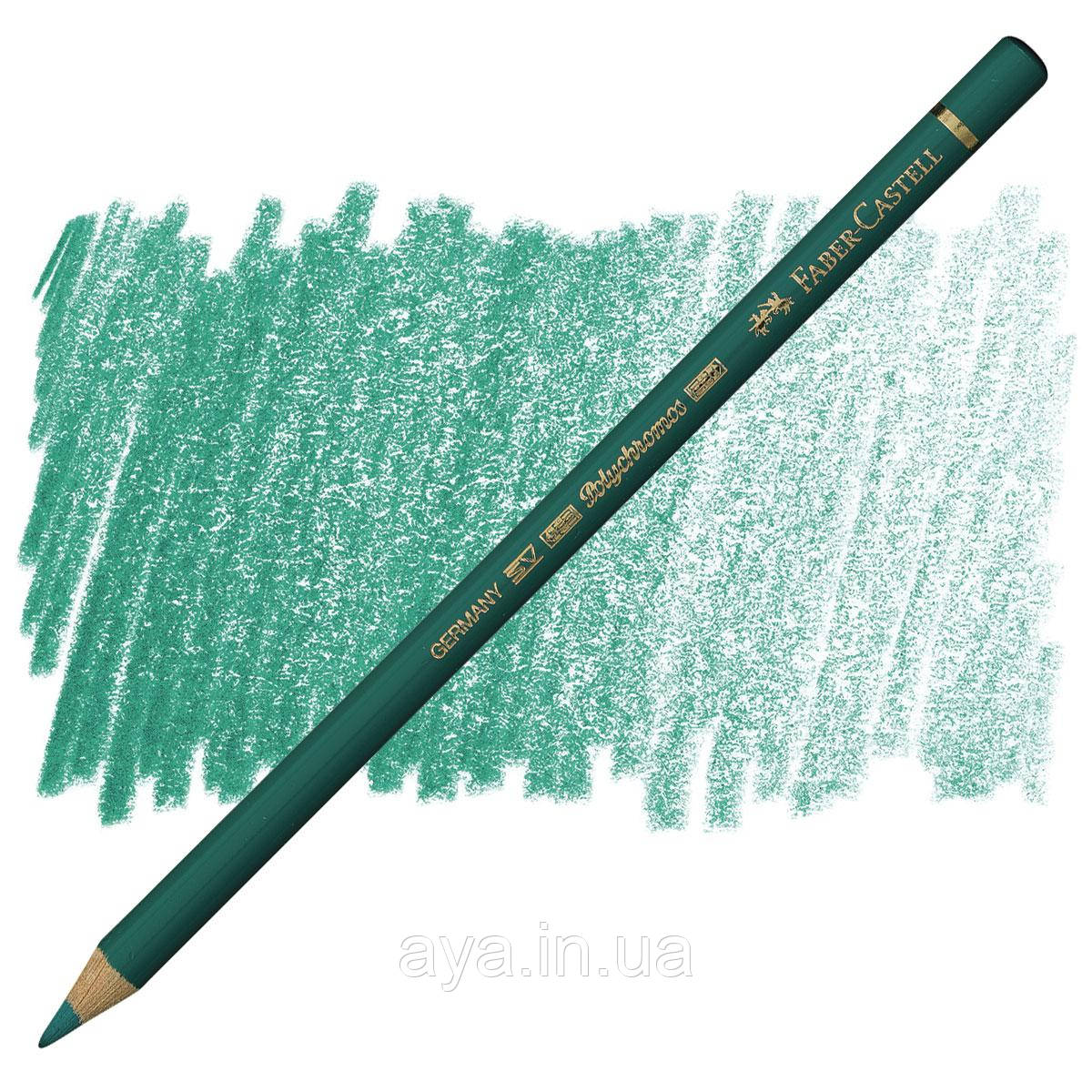 Кольоровий олівець Faber-Castell Polychromos, Палено-зелений вогняний №276 (Chrome Oxide Green Fiery)