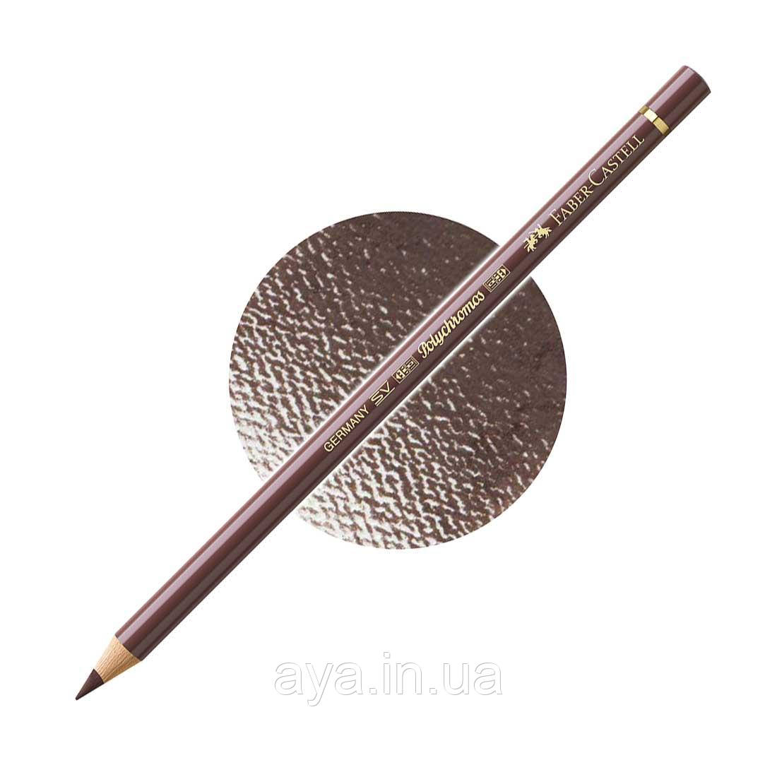 Кольоровий олівець Faber-Castell Polychromos, Коричневий Ван-Дейка №176 (Van Dyck Brown)