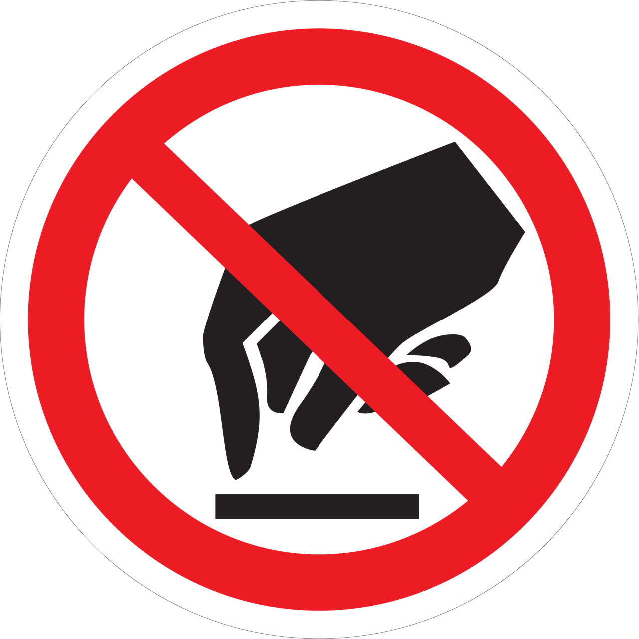 Знак "Забороняється торкатися. Небезпечно"