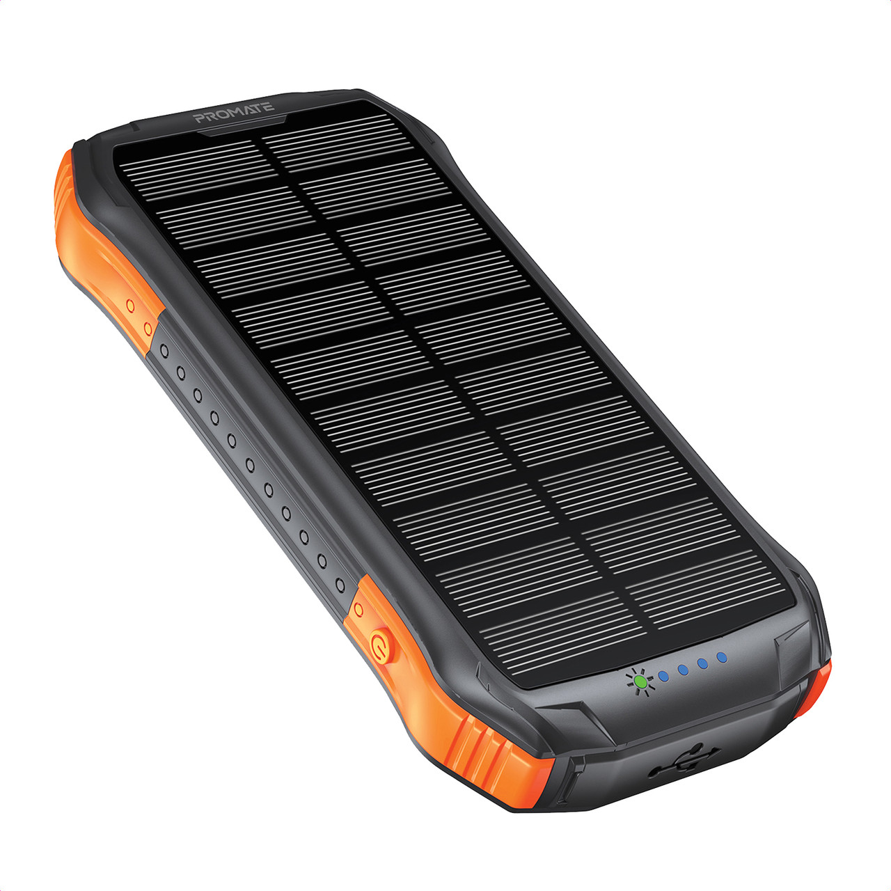 УМБ Promate SolarTank-10PDQi із сонячною панеллю, 10 000 mAh, 20 Вт Power Delivery, 10 Вт Qi Black (solartank-10pdqi.black)