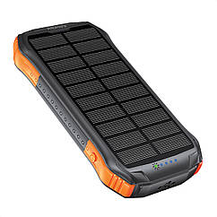 УМБ Promate SolarTank-10PDQi із сонячною панеллю, 10 000 mAh, 20 Вт Power Delivery, 10 Вт Qi Black (solartank-10pdqi.black)