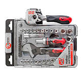 Набір інструментів 43 од., 3/8" x 1/4", Cr-V INTERTOOL ET-6003, фото 7