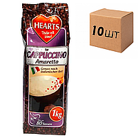 Ящик капучино HEARTS Amaretto 1кг (в ящике 10шт)