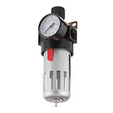 Фільтр для очищення повітря + редуктор у металі 1/2" INTERTOOL PT-1410, фото 3