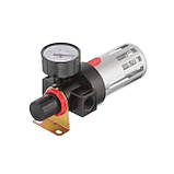 Фільтр для очищення повітря + редуктор у металі 1/2" INTERTOOL PT-1410, фото 4