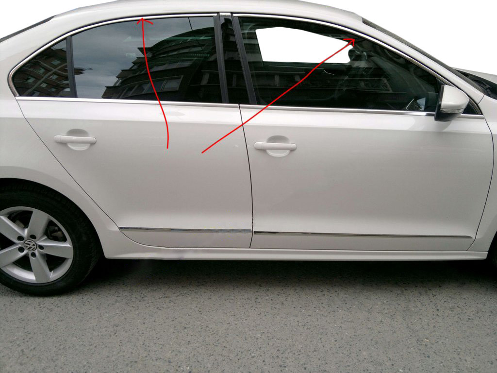 Верхні молдинги скла (6 шт, нерж) Volkswagen Jetta 2011-2018