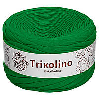 Трикотажная пряжа Trikolino, 7-9 мм., 50 м., Лісовий зеленый, нитки для вязания