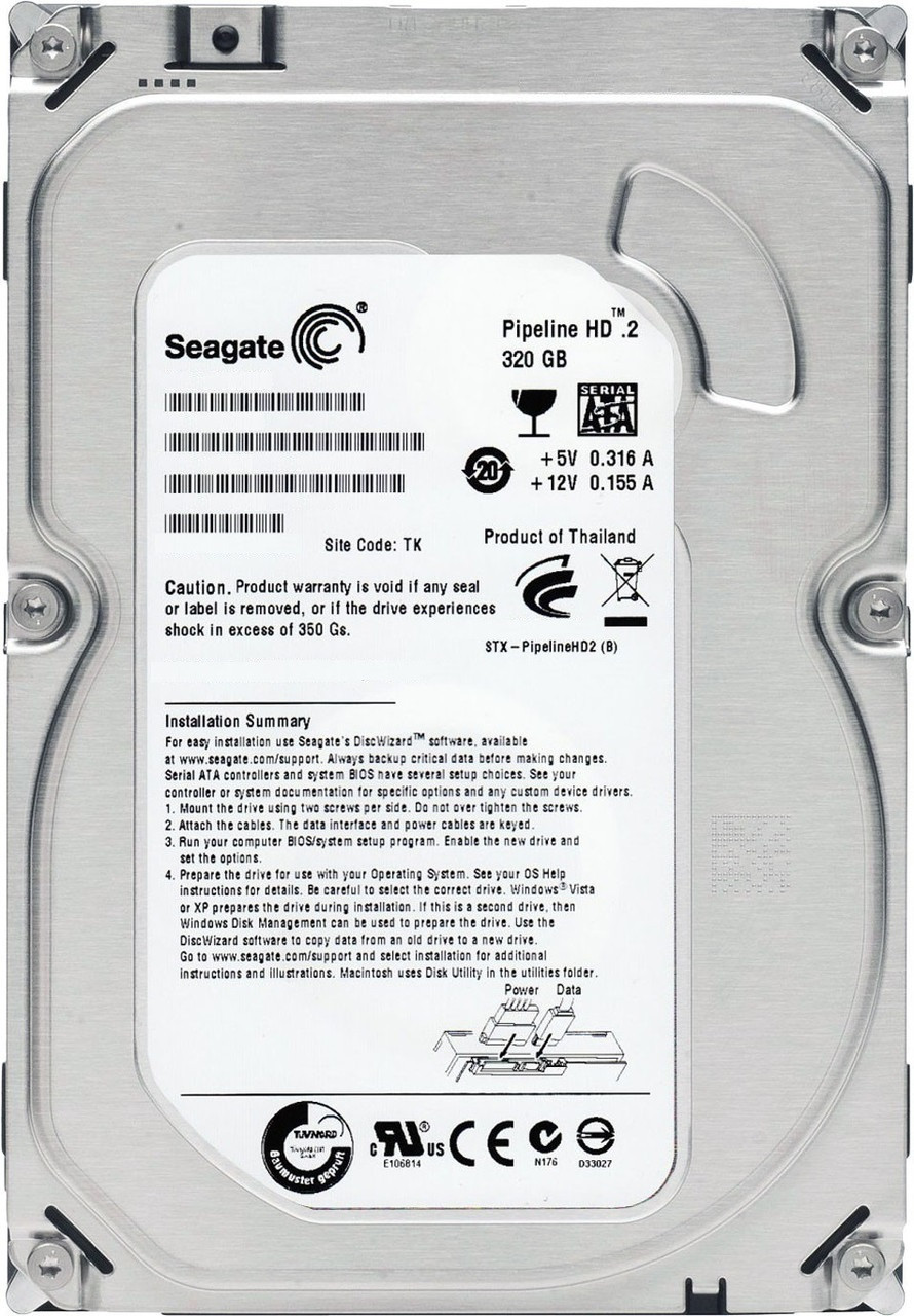 Накопитель HDD SATA 320GB Seagate Pipeline HD 5900rpm 8MB (ST3320311CS ...