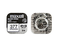 Батарейка Maxell 377 (SR626SW, SR626, SR66), оксид серебра