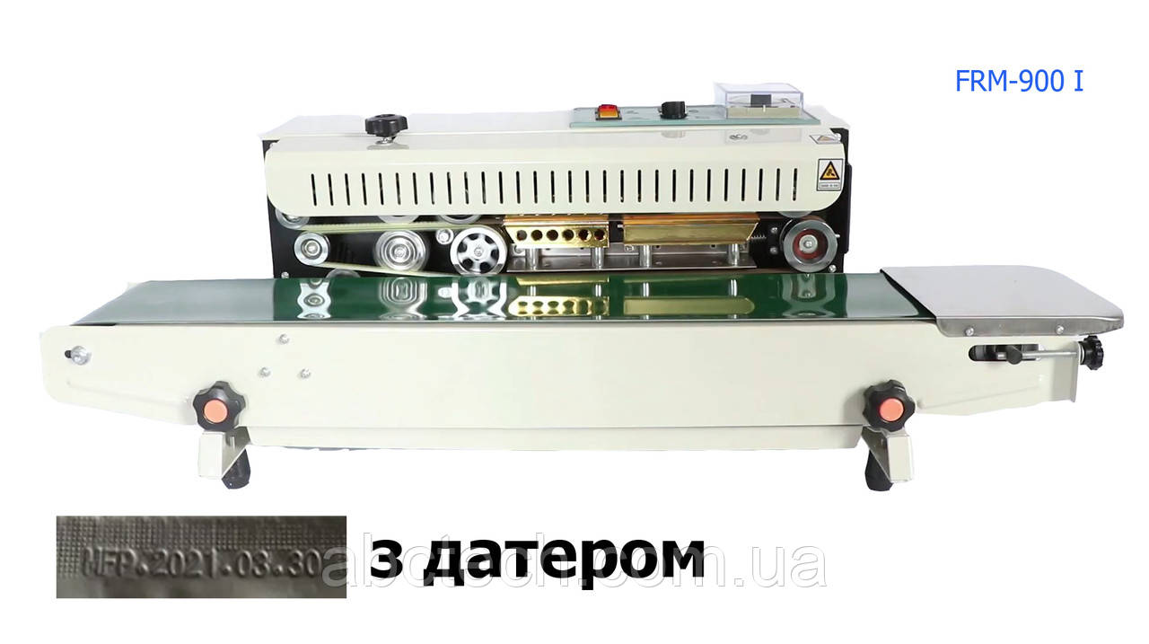 Зварювач конвеєрного типу з датером FRM-900I Горизонтальний роликовий зварювач 90см з датувальником Шов 10 мм