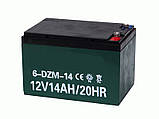 Акумулятор тяговий олив'яно-кислотний 12 V 12AH 6-DMZ-12, фото 3