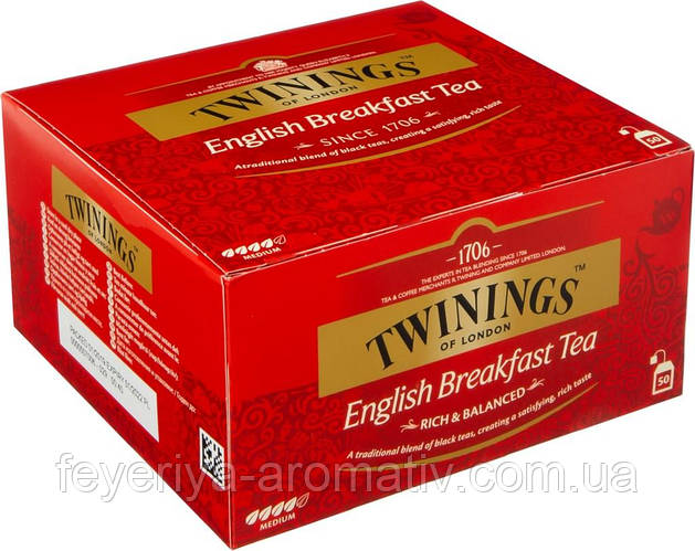 Чай Twinings English Breakfast Tea 50 пак (ID#1622246484), цена: 180 ...