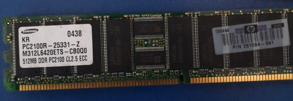 Память Samsung 512MB PC2100 CL2.5 ECC , бу