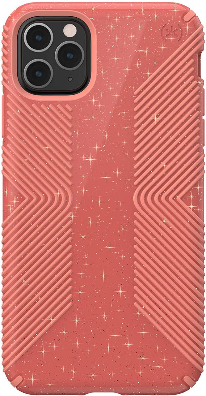 Чехол Speck Presidio Grip + Glitter Lilypink Glitter | Papaya Pink для iPhone 11 Pro Max