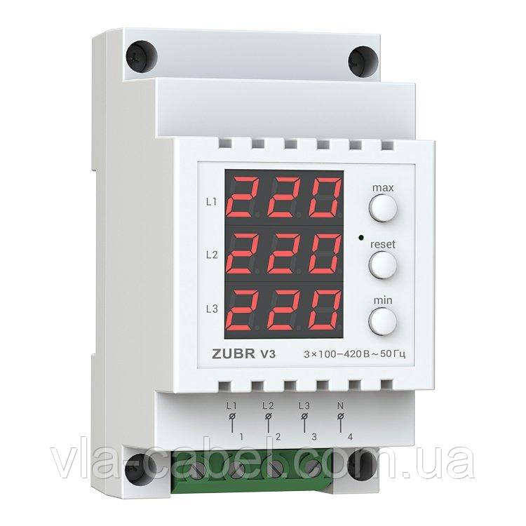 Трифазний вольтметр ZUBR V3 (індикатор напруги) цифровий