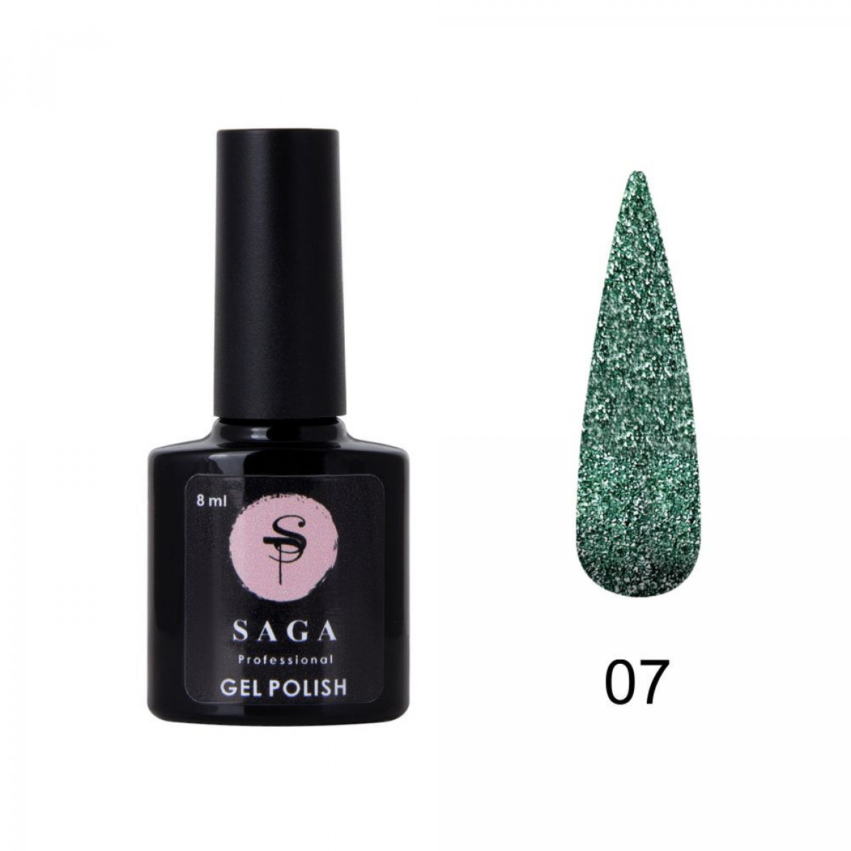 Гель лак світловідбивний Saga Fiery gel №7, 8ml, фото 1
