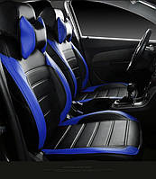 Чехлы на сиденья Peugeot 107 модельные NEO-X из экокожи Черно-синий