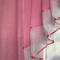 Вишукана тюль для залу вітальні передпокою, тюль на вікна в спальню дитячу зал Рожева (KU-176-6), фото 5