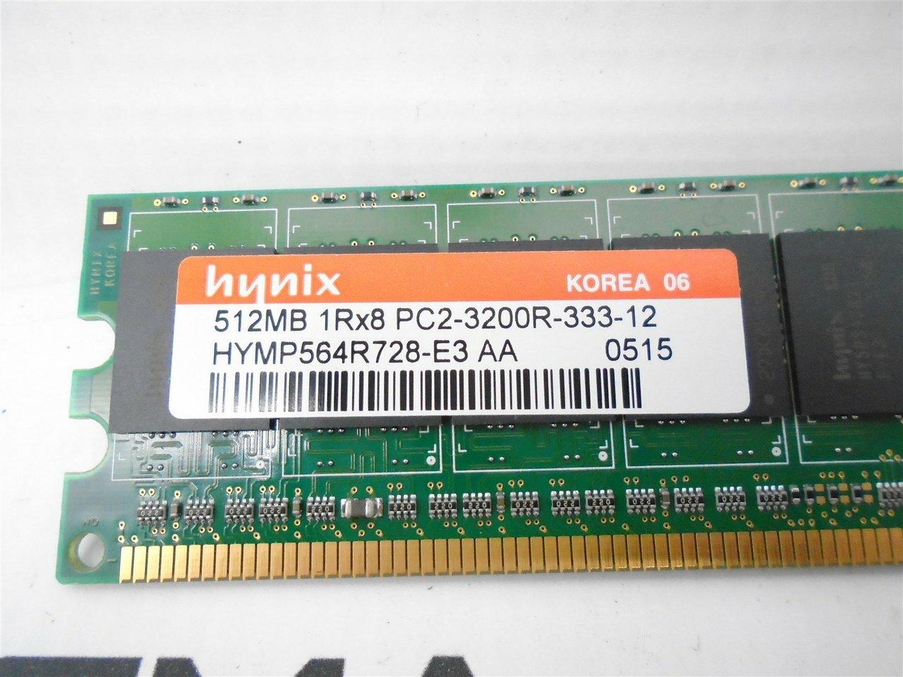 Оперативна пам'ять DDR2 Hynix 1Rx8 PC2-3200R-333-12 400Mhz 512 Мб, бу