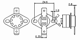 KSD301-105h термостат 105 °C 10 А 250 В, фото 3