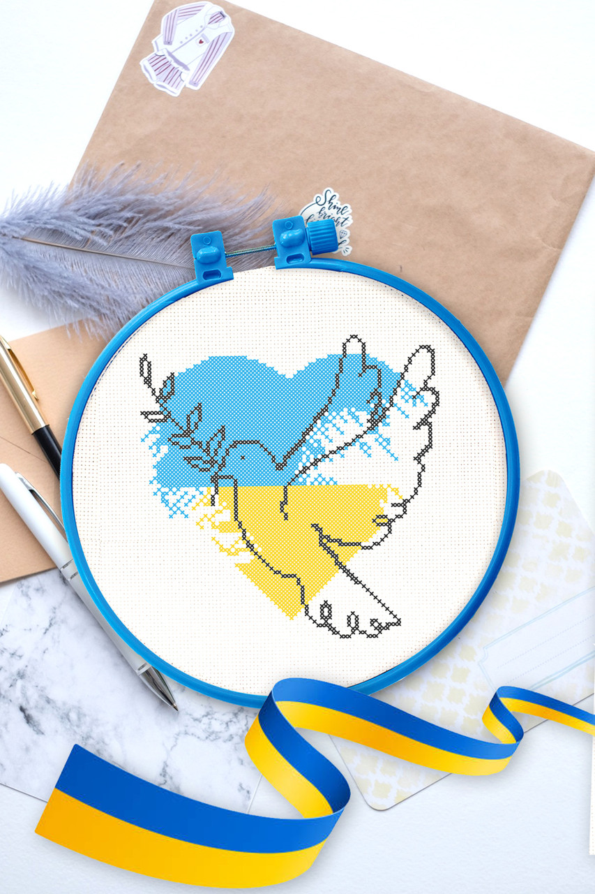 Набір для вишивки хрестом Рідна Україно! (15 см х 15 см) Абрис Арт AHM-065, фото 1