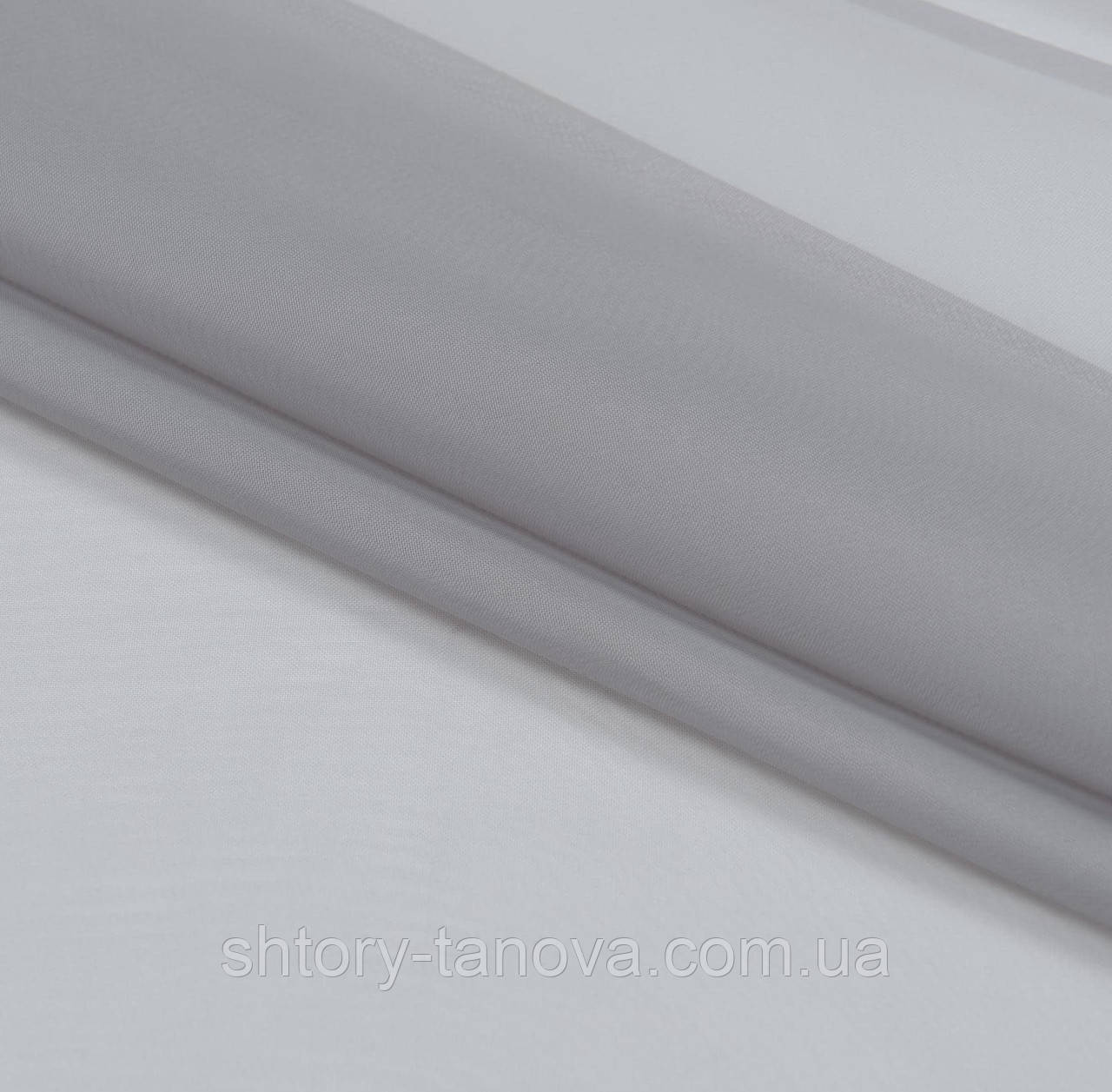 Тканина для тюлі Тюлева тканина Тюль вуаль свинцево-сірий, фото 1
