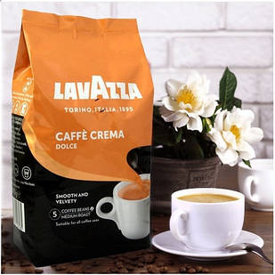 Кава в зернах Lavazza Caffe Crema Dolce 1 кг Італія