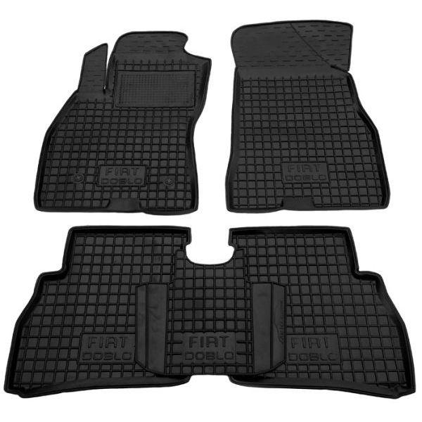 Гумові килимки в салон Fiat Doblo 2010-, фото 1