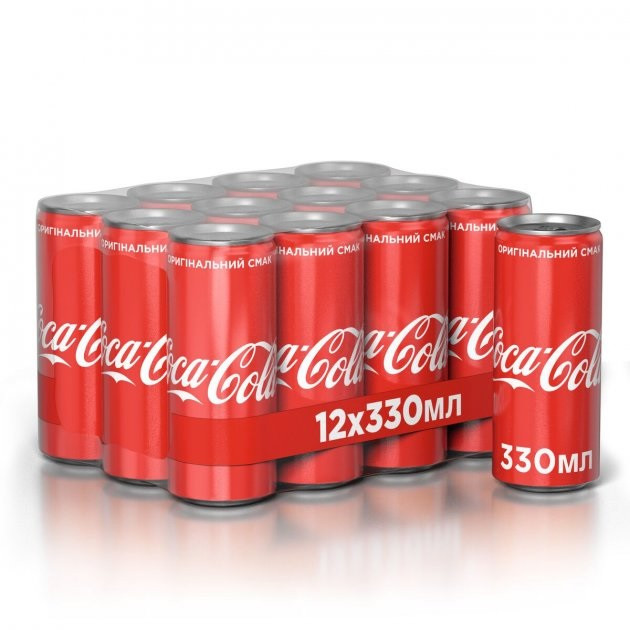 Coca-Cola Original Напій Кока-Кола Оригінал з/б 330 мл Україна