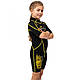 Гідрокостюм Marlin Malibu Shorty Junior Yellow/Black 2,5 мм XS, фото 4