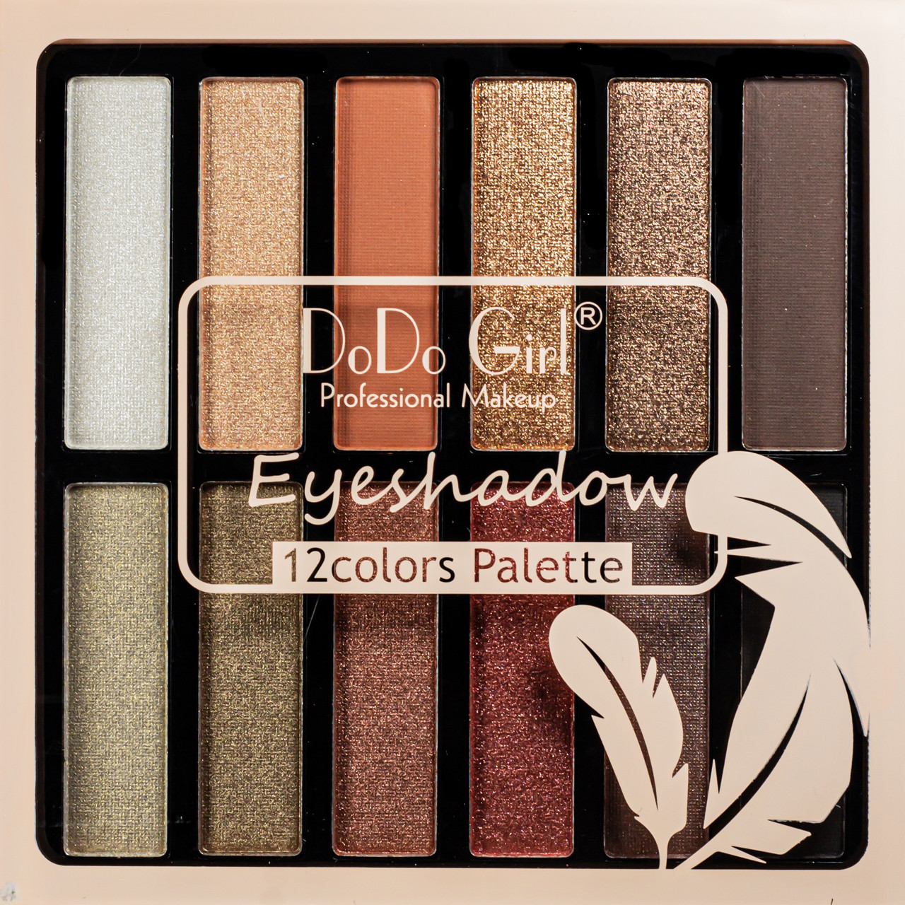 Палетка тіней для повік на 12 кольорів DoDo Girl Eyeshadow D3166 № 01, фото 1