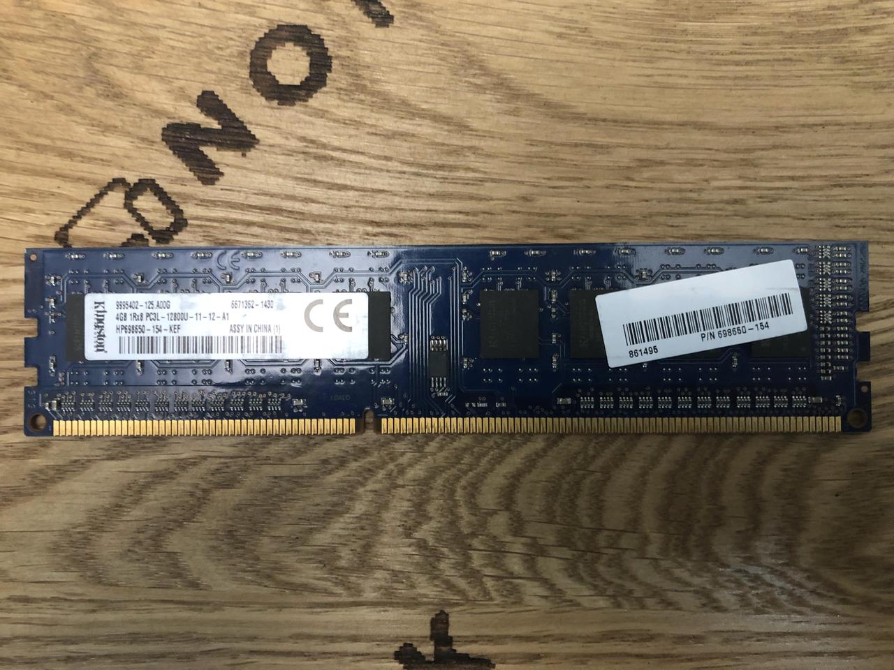 Оперативна пам' ять Kingston 4gb 1rx8 PC3L 12800U-12-A1