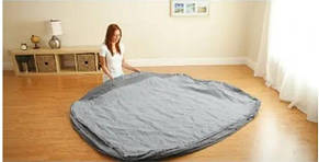 Надувний матрац IIntex Велюр матрац вбудований електронасос. Двоспальна, фото 3