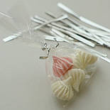 Декоративний затискач срібло 8 см, 700 шт., фото 2