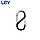 Карабін алюмінієвий двосторонній 50 мм для ключів, брелка Чорний, фото 2