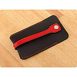 Кожана ключниця 1.0 чорна з червоним, фото 3