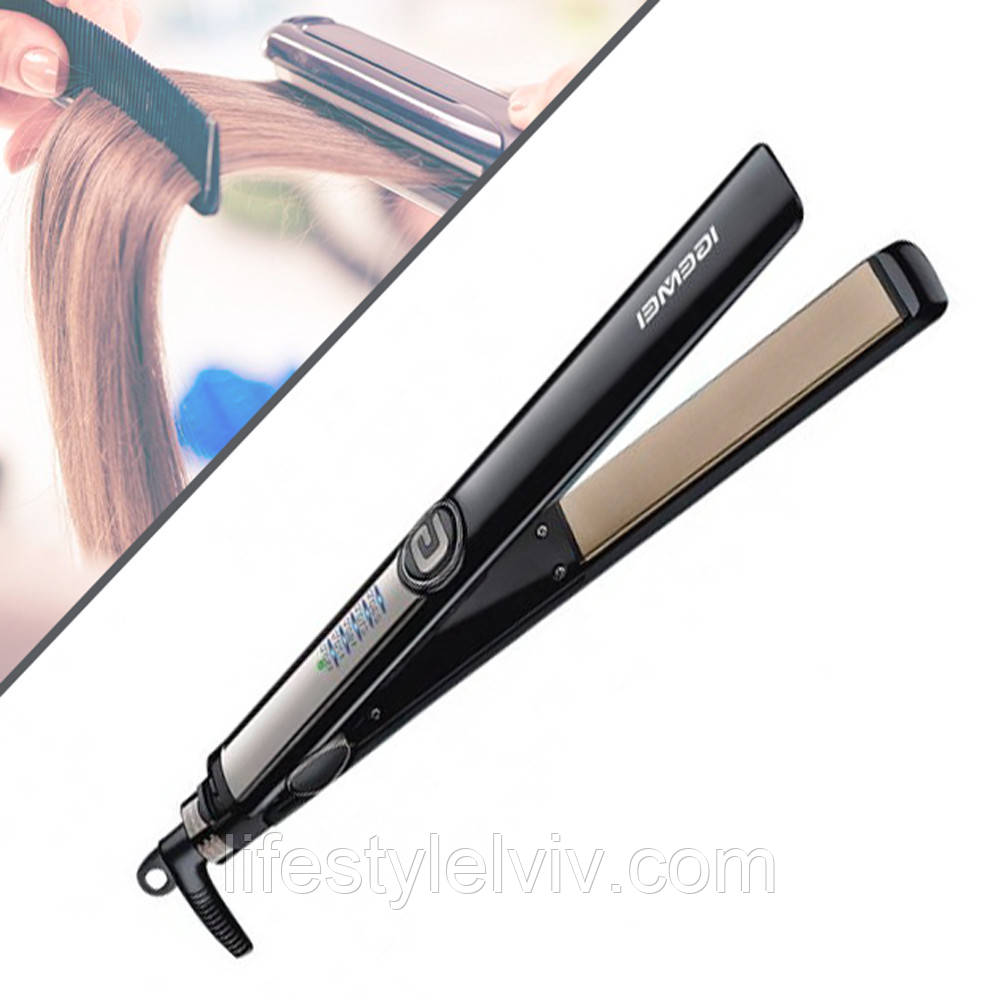 Професійна Плойка Вирівнювач для волосся GEMEI GM 416 / Праска-випрямляч з терморегулятором, фото 1