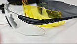 Окуляри тактичні ESS ICE black w/hi-def yellow, smoke gray, clear 740-0020 (дужки 1 пара + линзи 3 шт), 740-0020, фото 2