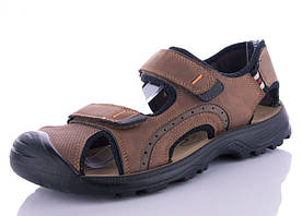 Сандалі чоловічі Paliament коричневі на липучках