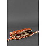 Кожана поясна сумка Dropbag Mini світло-коричнева, фото 6