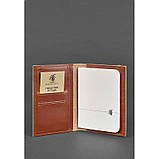 Кожана обкладинка для паспорта 2.0 світло-коричнева, фото 2